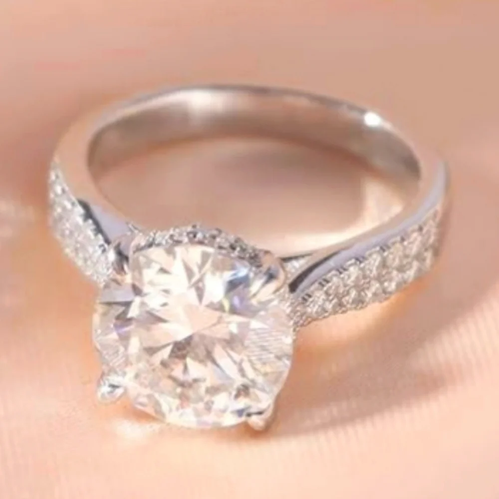 925 Sterling Silver 1.5 Carat MOISSANITE Engagement Ring NWT - Picture 5 of 7